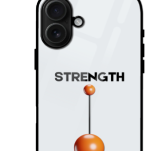 iPhone 16 Glass Case – "Resilient by Choice" Strength & Endurance Motivational Design