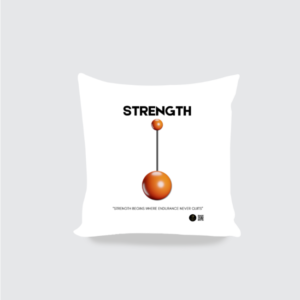 AOP Cushion Cover (16x16) – "Resilient by Choice" Strength & Endurance Motivational Design