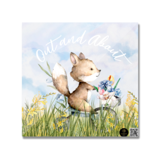 Out and About Square Fridge Magnet | Cute Fox & Nature Scene | Woodland Animal Kitchen Decor