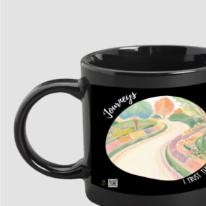 Black Mug | Journeys - Trust the Path | Inspirational Adventure Mug