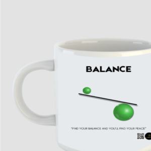 Balance Ceramic Mug | Inspirational Quote Coffee Cup | Mindfulness Gift for Peace Seekers