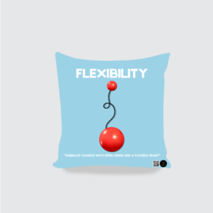 Flexibility Affirmation Cushion Cover – Embrace Change | 16x16 Inch