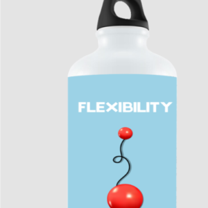 Flexibility Blue Sipper Bottle – 750ml – Embrace Change with a Flexible Heart – Inspirational Water Bottle