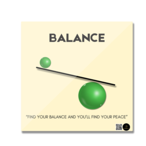 Balance Fridge Magnet – Motivational Quote Magnet for Mindfulness & Peace