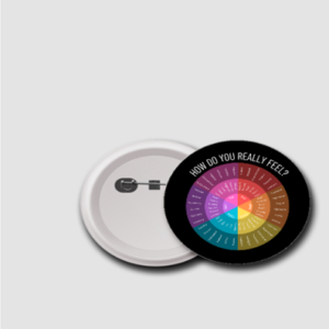 Spectrum of Emotions 44mm Pin Badge – Emotion Wheel Design for Awareness & Expression
