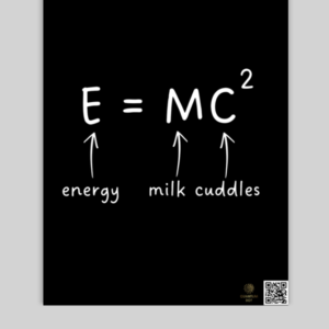 "Einstein’s Baby Formula" Dark Edition Poster – A Fun & Smart Decor Piece