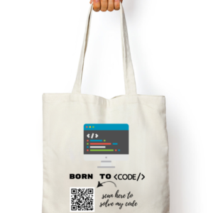 Born to Code - Baby Edition - White Tote/Diaper Bag
