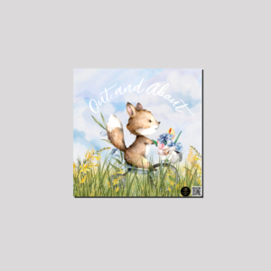 Out and About - 8x8 Inch Canvas Print | Whimsical Fox Adventure | Nature-Inspired Kids Room Decor