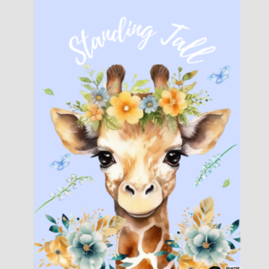 Standing Tall - A3 Poster with Adorable Giraffe Design