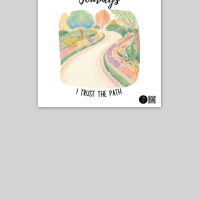 10x10 Inspirational Poster | Journeys - Trust the Path | Nature-Themed White Wall Art