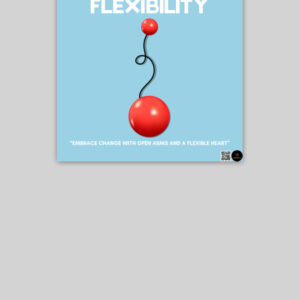 Flexibility 10x10 Inch Motivational Poster – Embrace Change with a Flexible Heart