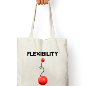 Flexibility White Tote Bag – Bend, Don’t Break | Motivational Everyday Carry Bag