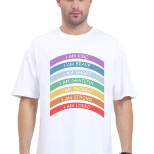 Oversized Standard T-Shirt (XS-XXL) – "Kids Corner for Wellness" Affirmation Design