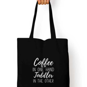Caffeine & Chaos Tote Bag – Fun and Practical for Parents on the Go