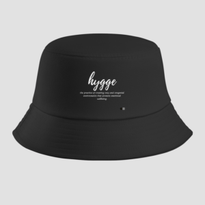 Black Bucket Hat – "The Art of Cozy Living" Hygge Definition