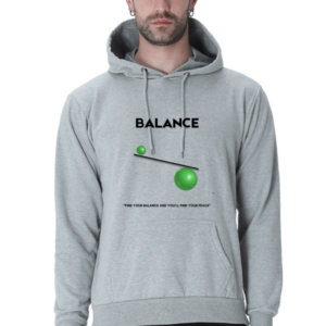 Balance Unisex Hoodie – Motivational Quote Minimalist Sweatshirt