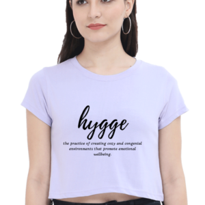Female Crop Top – "The Art of Cozy Living" Hygge Definition