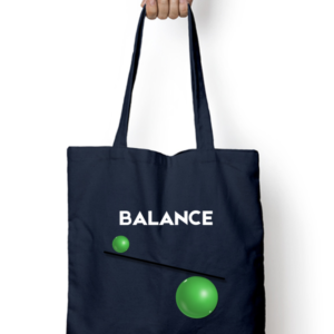 Balance Tote Bag – Inspirational Minimalist Tote with Peaceful Quote for Daily Use, Work, Gym, or Gifting