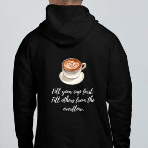 Oversized Hoodie – "Overflow with Self-Care" Motivational Design