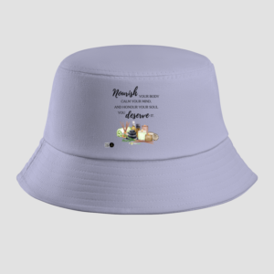 Nourish & Flourish Bucket Hat – Self-Care Inspired Pastel Sun Hat