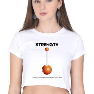 Female Crop Top – "Resilient by Choice" Strength & Endurance Motivational Design