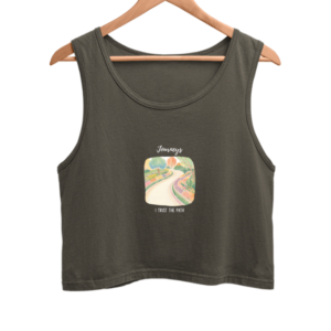 Journeys Cropped Tank Top Dark Edition | Trust the Path | Minimalist Aesthetic