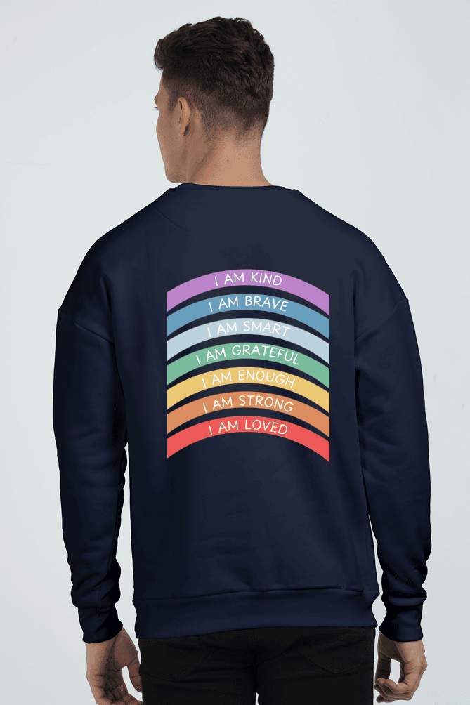 Oversized Sweatshirt (S-XXL) – "Kids Corner for Wellness" Affirmation Design - Image 2