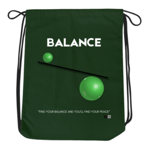 Balance Drawstring Bag – Inspirational Gym Sackpack with Motivational Quote | Lightweight & Durable for Everyday Use