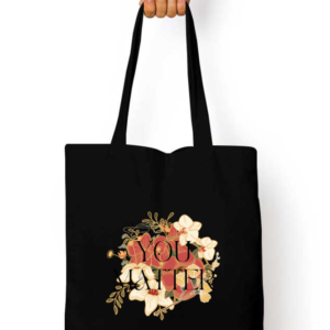 Tote Bag Zipper – "You Matter" Vintage Floral Inspirational Design