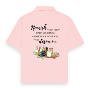 Nourish & Flourish Oversized Unisex Shirt – Self-Care Motivational Shirt, Mindfulness Graphic Shirt