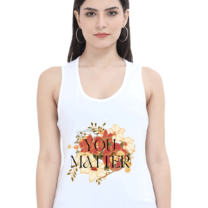 Women's Tank Top – "You Matter" Vintage Floral Design