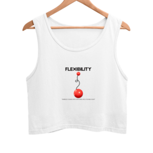 Flexibility Crop Tank Top – Bend, Don’t Break | Motivational Minimalist Design for Women