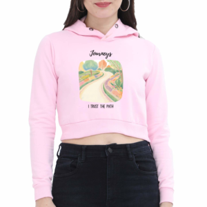 Cropped Hoodie | Journeys - Trust the Path | Aesthetic Motivational Hoodie