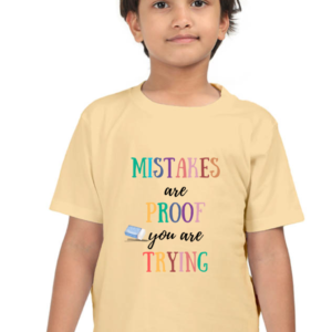 Inspirational Kids Crew Neck T-Shirt – Motivational & Stylish Cotton Tee
