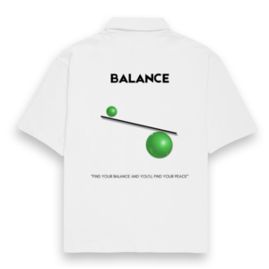 Oversized "Balance" Graphic Shirt | Motivational Unisex Shirt | Mindfulness-Inspired Everyday Wear