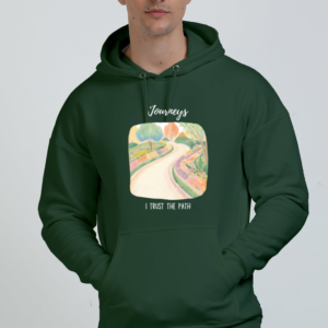 Oversized Hoodie | Journeys - Trust the Path Dark Edition | Cozy Motivational Sweatshirt