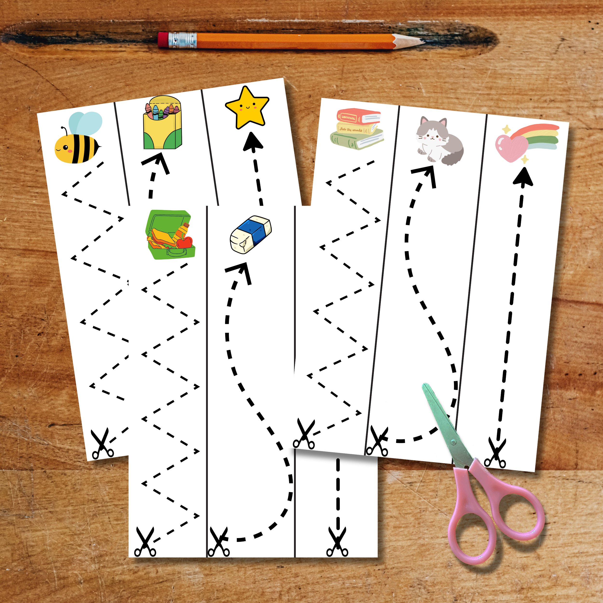 Scissor Skills Activity Sheets - 5 Printable Sheets for Kids to ...
