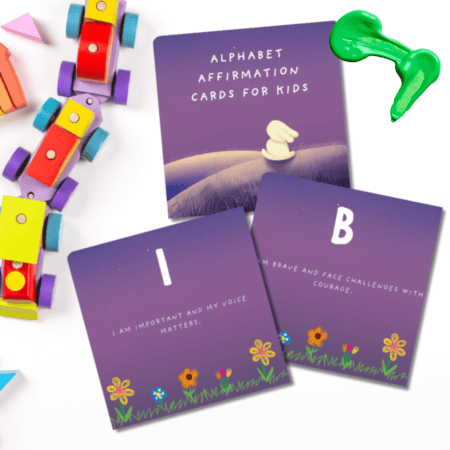 Alphabet Affirmation Cards for Kids - A-Z Printable Positive Affirmations | Digital Download