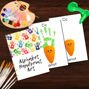 Handprint Alphabet Cards for Kids – A-Z Flashcards | Printable Preschool ABC Learning | Creative Early Literacy Activity (Digital Download)