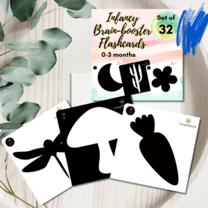 Infancy Brain-Booster Flashcards (0-3 Months) – High-Contrast Visual Stimulation for Newborns