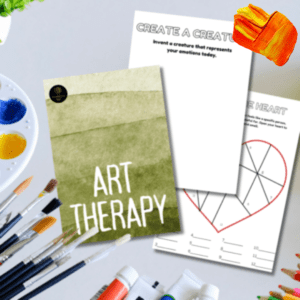 Art Therapy Workbook: 40 Pages of Creative Self-Expression & Mindfulness for Kids & Adults (Digital Download)