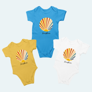 Sunshine Baby Onesie – Retro Boho Style