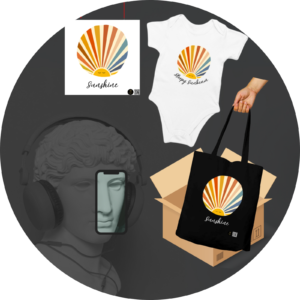 Quantum Bundle - Sleepy Sunbeam | Baby Onesie, Tote Bag & Poster Set