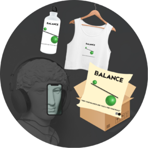 Quantum Bundle – Balance Edition | Crop Tank Top, Sipper Bottle, Cushion Cover