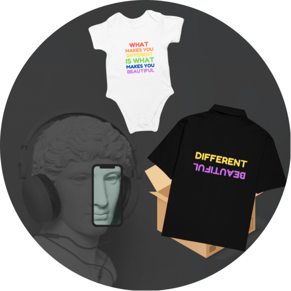 Perfect in a Pack – Different is Beautiful - Matching Onesie & Oversized Shirt Set