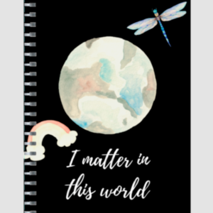 Ruled Notepad – "I Matter in the World" Watercolor Earth Design