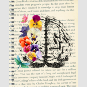 Ruled Notepad – "Blooming Mind" Aesthetic Brain & Flowers Design