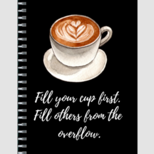 Ruled Notepad – "Overflow with Self-Care" Motivational Design