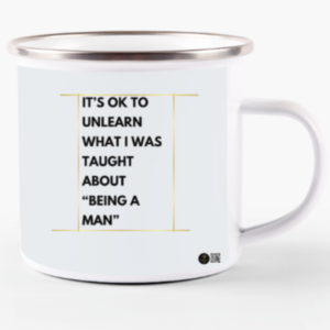 11oz White Enamel Mug – "It's OK to Unlearn" Motivational Design