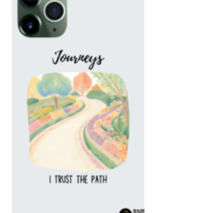 White iPhone 11 Pro Max Sublimation Case | Journeys - Trust the Path | Inspirational iPhone Cover